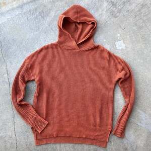 Cynthia Rowley Rust Orange Knit Hoodie Sweater